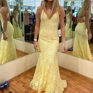 Sherri Hill Yellow Prom Dress